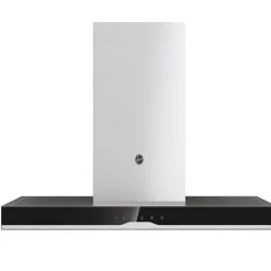 Hoover H500 HTS9CBK5XWIFI 90cm T-Shape Chimney Cooker Hood- Black Glass & Stainless Steel