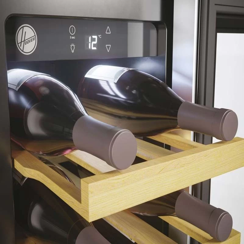 Hoover H500 HWCB 30 UK/N 30cm Wine Cooler - Black Glass & Stainless Steel 5 Hoover H500 HWCB 30 UK/N 30cm Wine Cooler - Black Glass & Stainless Steel - Image 3