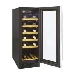 Hoover H500 HWCB 30 UK/N 30cm Wine Cooler - Black Glass & Stainless Steel