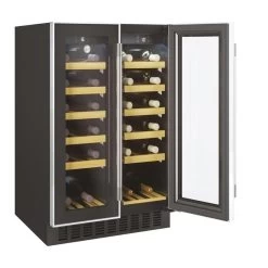 Hoover H500 HWCB 60D UK/N 60cm 2-Door Wine Cooler - Black Glass & Stainless Steel 8 Hoover H500 HWCB 60D UK/N 60cm 2-Door Wine Cooler - Black Glass & Stainless Steel -Kitchen Sale Shop h o hoover hwcb60dukn side
