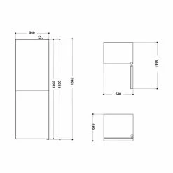 Hotpoint HBNF 55181 W UK 1 Free Standing Frost Free 50/50 Fridge Freezer - White -Kitchen Sale Shop h o hotpoint hbnf55181wuk1 dims