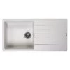 Reginox Harlem 10 1 Bowl Sink And Drainer - Pure White - HARLEM 10 PW -Kitchen Sale Shop harlem10pw