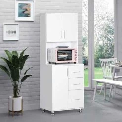 HOMCOM Modern Kitchen Cabinets With Storage - White - 835-341WT 14 HOMCOM Modern Kitchen Cabinets With Storage - White - 835-341WT -Kitchen Sale Shop he439b18a5fb50a12.jpg