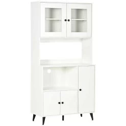 HOMCOM Freestanding Kitchen Cabinet With Countertop - White - 835-685V00WT -Kitchen Sale Shop hnje6e18b2384cc3d.jpg