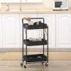 HOMCOM 3 Tier Storage Trolley - 310mm - Black - 850-161BK -Kitchen Sale Shop homcom 835 161bk 1