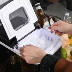 HOMCOM 12kg Portable Countertop Ice Maker Machine - Black - 800-063V70 -Kitchen Sale Shop homcom 800 063v70 lifestyle1