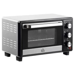 HOMCOM 1400W 16 Litre Mini Countertop Oven & Grill - Silver - 800-083V70 -Kitchen Sale Shop homcom 800083v70