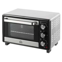 HOMCOM 1400W 16 Litre Mini Countertop Oven & Grill - Silver - 800-083V70 -Kitchen Sale Shop homcom 800083v70 main image