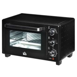 HOMCOM 1400W 21 Litre Mini Countertop Oven & Grill - Black - 800-085V70 -Kitchen Sale Shop homcom 800085v70