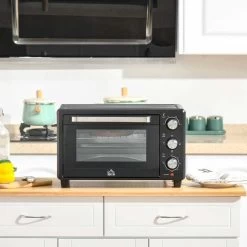 HOMCOM 1400W 21 Litre Mini Countertop Oven & Grill - Black - 800-085V70 -Kitchen Sale Shop homcom 800085v70 lifestyle