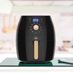 HOMCOM 1700W 5.5 Litre Air Fryer With Digital Display - Black - 800-094V70 -Kitchen Sale Shop homcom 800094v70