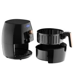 HOMCOM 1700W 5.5 Litre Air Fryer With Digital Display - Black - 800-094V70 -Kitchen Sale Shop homcom 800094v70 inner view