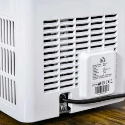 HOMCOM 12kg Portable Countertop Ice Maker Machine - White - 800-101 -Kitchen Sale Shop homcom 800101 rear view