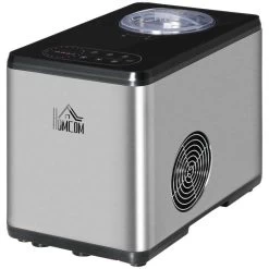 HOMCOM 1.5 Litre Ice Cream Maker - Stainless Steel - 800-116V70 -Kitchen Sale Shop homcom 800116v70 1