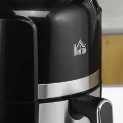 HOMCOM 1300W 4 Litre Air Fryer With Rapid Air Circulation - Black - 800-119V70 -Kitchen Sale Shop homcom 800119v70 close up view