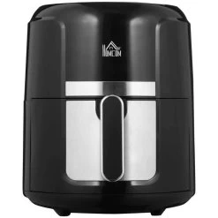 HOMCOM 1300W 4 Litre Air Fryer With Rapid Air Circulation - Black - 800-119V70 -Kitchen Sale Shop homcom 800119v70 front view