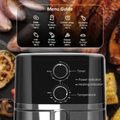 HOMCOM 1500W 4.5 Litre Air Fryer With Rapid Air Circulation - Black - 800-122V70 -Kitchen Sale Shop homcom 800122v70 lifestyle