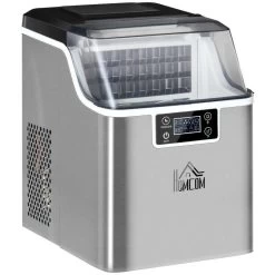 HOMCOM 20kg Portable Countertop Ice Maker Machine - Stainless Steel - 800-139V70 -Kitchen Sale Shop homcom 800139v70