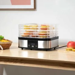 HOMCOM 245W 5 Tier Food Dehydrator - Silver - 800-142V70 15 HOMCOM 245W 5 Tier Food Dehydrator - Silver - 800-142V70 -Kitchen Sale Shop homcom 800142v70 1 lifestyle1