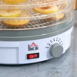 HOMCOM 245W 5 Tier Food Dehydrator - White - 800-144V70 -Kitchen Sale Shop homcom 800144v70 dial
