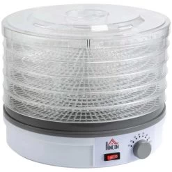HOMCOM 245W 5 Tier Food Dehydrator - White - 800-144V70 -Kitchen Sale Shop homcom 800144v70 main image