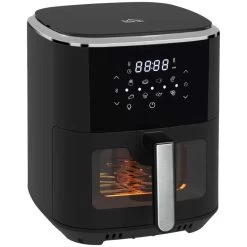 HOMCOM 1500W 6.7 Litre Air Fryer With Digital Display - Black - 800-147V71BK -Kitchen Sale Shop homcom 80014771bk