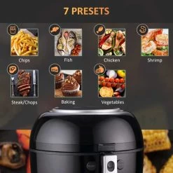 HOMCOM 1500W 7 Litre Air Fryer With Digital Display - Black - 800-148V70 -Kitchen Sale Shop homcom 800148v70 features2