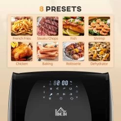 HOMCOM 1800W 12 Litre Air Fryer With Digital Display - Black - 800-149V70 -Kitchen Sale Shop homcom 800149v70 display