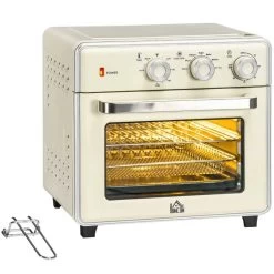 HOMCOM 1400W 20 Litre Mini Toaster Oven - Cream White - 800-152V70CW 14 HOMCOM 1400W 20 Litre Mini Toaster Oven - Cream White - 800-152V70CW -Kitchen Sale Shop homcom 800152v70cw