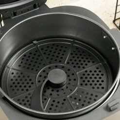 HOMCOM 1350W 6.5 Litre Family Size Air Fryer With Rapid Air Circulation - Grey - 800-164V70GY -Kitchen Sale Shop homcom 800164v70gy basket