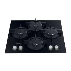 Hotpoint HGS 61S BK 60cm Gas On Glass Hob - Black -Kitchen Sale Shop hotpoint hgs61sbk 3