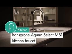 Hansgrohe Aquno Select M81 Single Lever Kitchen Mixer Tap 170 With Pull-Out Spray & Sbox 3 Spray Modes - Chrome - 73831000 -Kitchen Sale Shop hqdefault 10 7