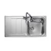 Rangemaster Houston 1 Bowl Stainless Steel Kitchen Sink - HS9851/ -Kitchen Sale Shop hs9851l