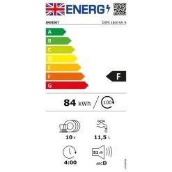 Indesit DSFE 1B10 UK N Freestanding 10 Place Slimline Dishwasher - White -Kitchen Sale Shop i n indesit dsfe1b10ukn 4