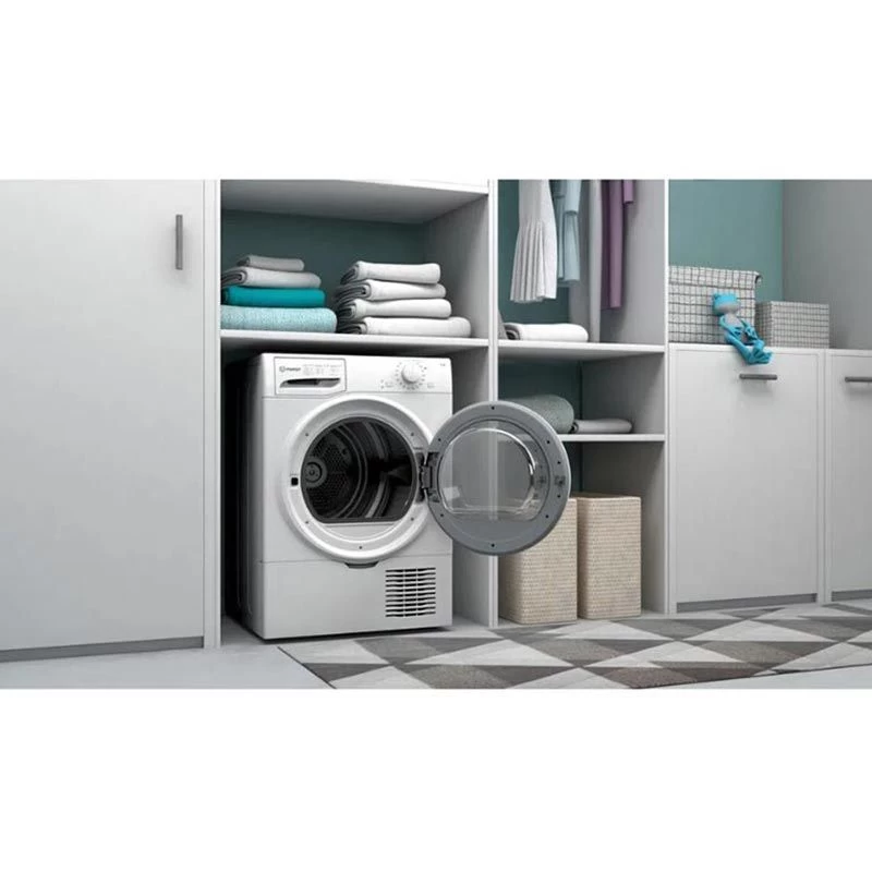 Indesit I2 D81W UK Free Standing 8kg Condenser Tumble Dryer - White 7 Indesit I2 D81W UK Free Standing 8kg Condenser Tumble Dryer - White - Image 5