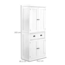 HOMCOM Traditional Freestanding Kitchen Unit - White - 835-042V02WT -Kitchen Sale Shop iida1218204b58a8c.jpg