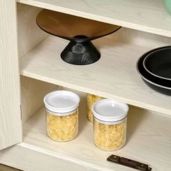 HOMCOM Freestanding Kitchen Cabinet With Wide Shelves - White Wood Grain - 835-346V01 -Kitchen Sale Shop ived4d1880f5518d6.jpg