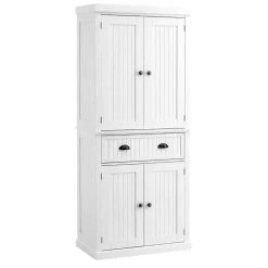 HOMCOM Traditional Freestanding Kitchen Unit - White - 835-042V01WT -Kitchen Sale Shop ju398a181cd30aa49.jpg