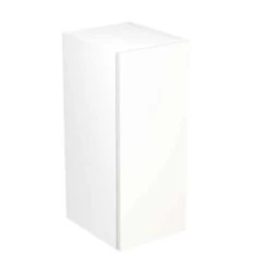 Kitchen Kit Slab 300mm Wall Cabinet - Super Gloss - White - Flatpacked - FKKF0011