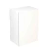 Kitchen Kit Slab 500mm Wall Cabinet - Super Gloss - White - Flatpacked - FKKF0013 -Kitchen Sale Shop k i kitchen kit fkkf0013
