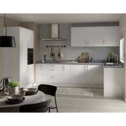 Kitchen Kit Slab 600mm Tall Larder Cabinet - Super Gloss - Light Grey - Flatpacked - FKKF0234 5 Kitchen Kit Slab 600mm Tall Larder Cabinet - Super Gloss - Light Grey - Flatpacked - FKKF0234 -Kitchen Sale Shop k i kitchen kit fkkf0234 lifestyle1