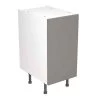 Kitchen Kit Slab 400mm Base Cabinet - Super Gloss - Dust Grey - Flatpacked - FKKF0302