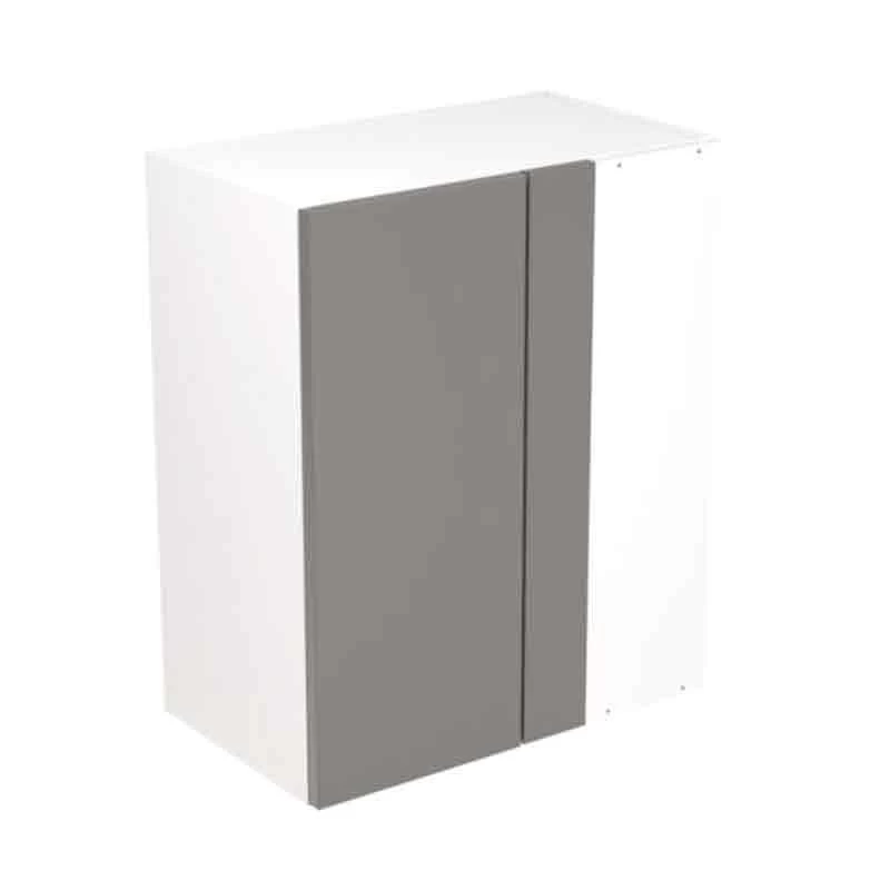 Kitchen Kit Slab 600mm Blind Corner Wall Cabinet - Super Gloss - Dust Grey -Flatpacked - FKKF0316 3 Kitchen Kit Slab 600mm Blind Corner Wall Cabinet - Super Gloss - Dust Grey -Flatpacked - FKKF0316