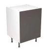 Kitchen Kit Slab 600mm Base Cabinet - Super Gloss - Graphite - Flatpacked - FKKF0404 -Kitchen Sale Shop k i kitchen kit fkkf0404