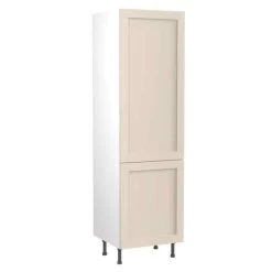 Kitchen Kit J-Shaker 600mm Tall 70/30 Fridge/Freezer Housing - Ultra Matt - Cashmere - Flatpacked - FKKH0622