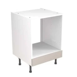Kitchen Kit Shaker 600mm Base Oven Cabinet - Ultra Matt - Light Grey - Flatpacked - FKKH0705