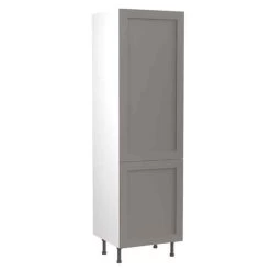 Kitchen Kit J-Shaker 600mm Tall 70/30 Fridge/Freezer Housing - Ultra Matt - Dust Grey - Flatpacked - FKKH0822