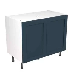 Kitchen Kit Shaker 1000mm Base Cabinet - Ultra Matt - Indigo Blue - Flatpacked - FKKH1308