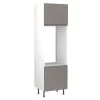 Kitchen Kit J-Pull 600mm Tall Double Oven Housing - Ultra Matt - Dust Grey - Flatpacked - FKKJ0821 -Kitchen Sale Shop k i kitchen kit fkkj0821