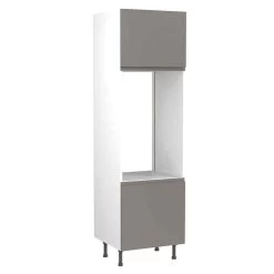 Kitchen Kit J-Pull 600mm Tall Double Oven Housing - Ultra Matt - Dust Grey - Flatpacked - FKKJ0821